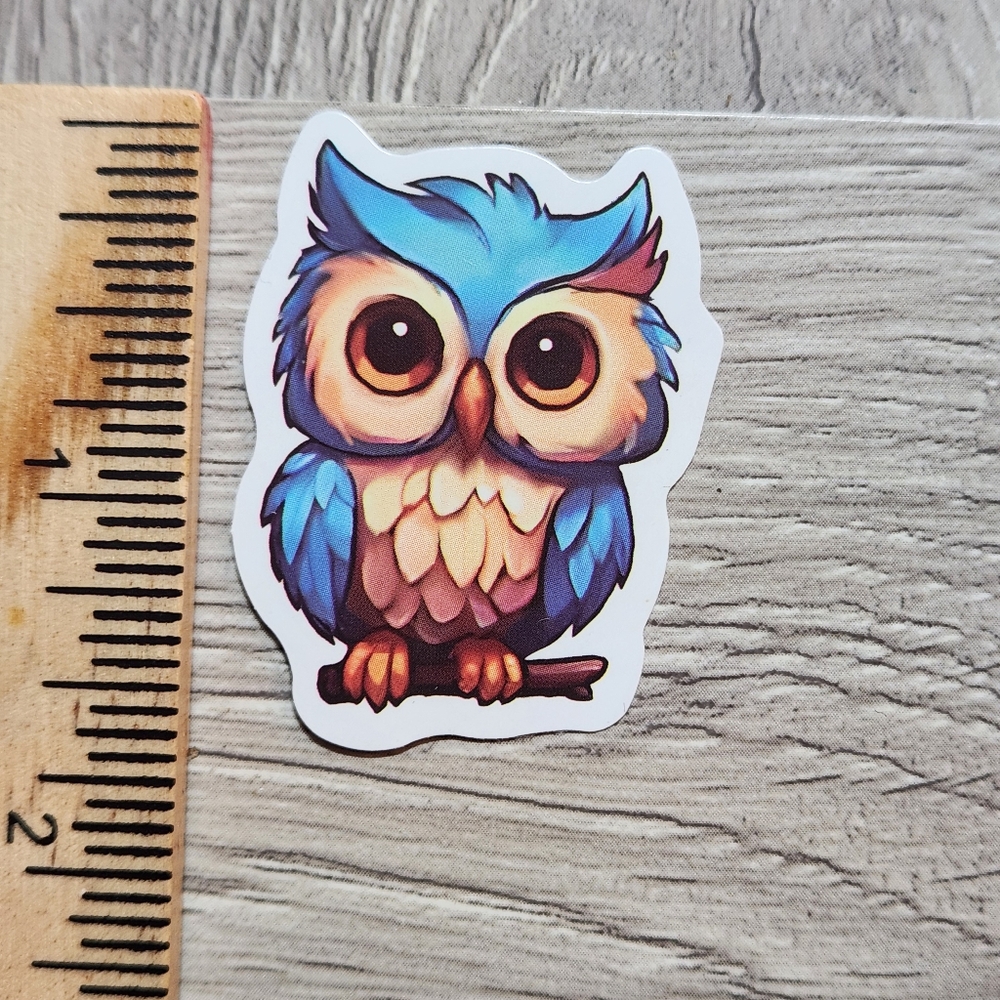 10/$10 Owl Sticker Bird Hoot Owlet Colorful Cartoon